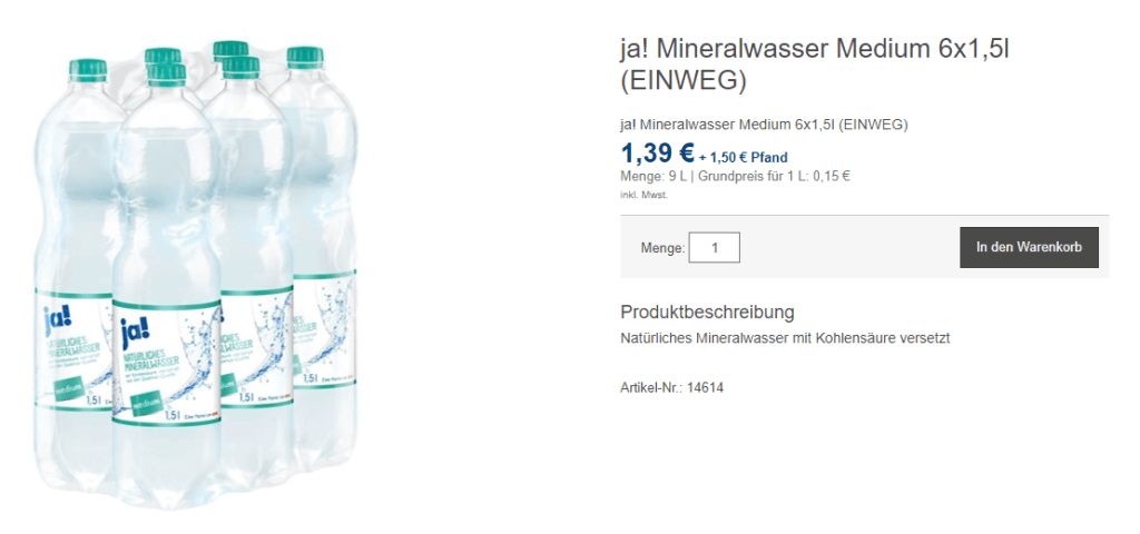 패트병 보증금이 생수값 보다 비싼 예를 보여주고 있다