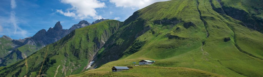 Enzianhuette in Oberstdorf, Alps